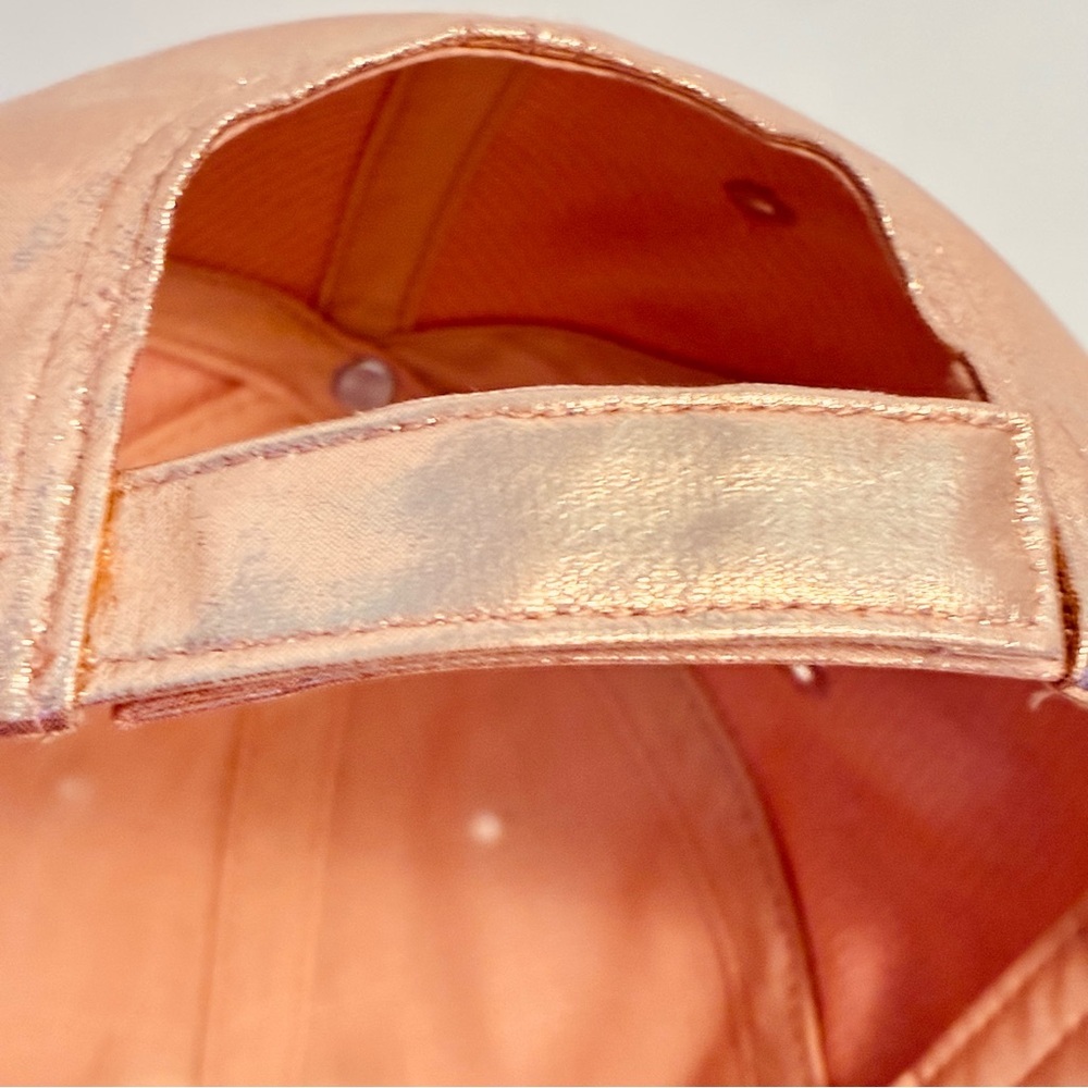Disney Parks Mickey Mouse Rose Gold Sequin Baseball Cap Adult Size - Picture 9 of 9